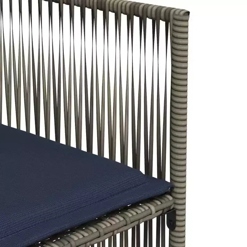 vidaXL Ensemble repas de jardin 7 pièces en résine tressée avec coussins Marron/Gris/Noir