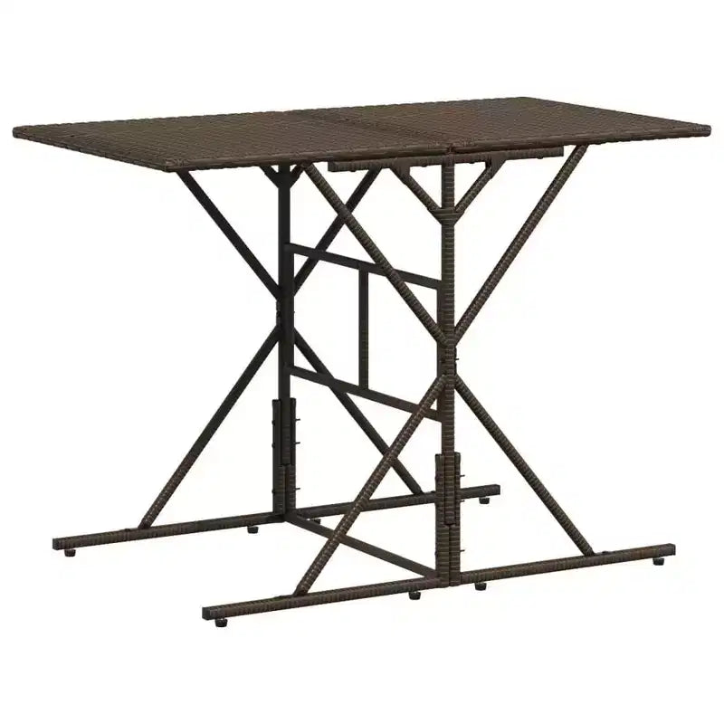 vidaXL Ensemble repas de jardin 7 pièces en résine tressée avec coussins Marron/Gris/Noir