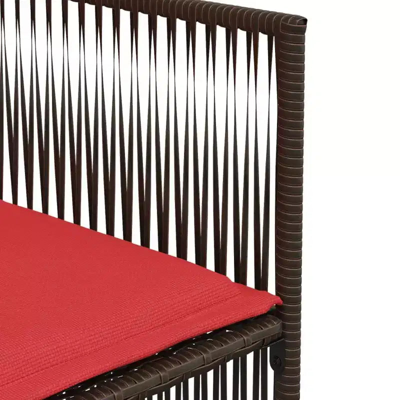 vidaXL Ensemble repas de jardin 7 pièces en résine tressée avec coussins Marron/Gris/Noir