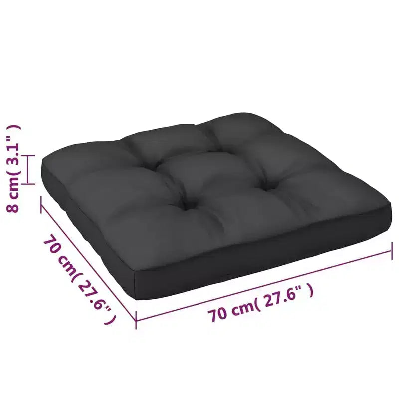vidaXL Salon de jardin 8 pcs avec coussins Bois de pin massif Blanc Oui