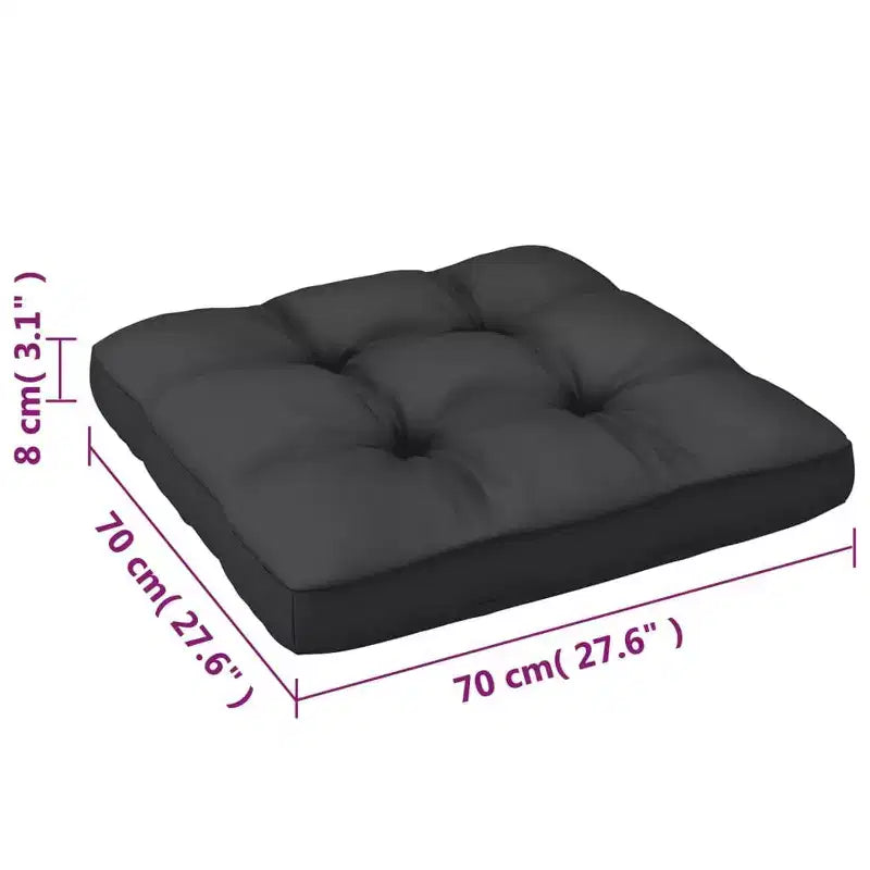 vidaXL Salon de jardin 8 pcs avec coussins Bois de pin massif Blanc Oui
