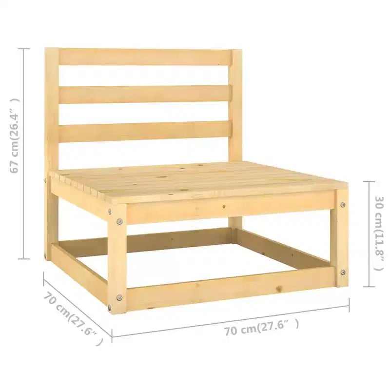 vidaXL Salon de jardin 8 pcs avec coussins Bois de pin massif Blanc Oui