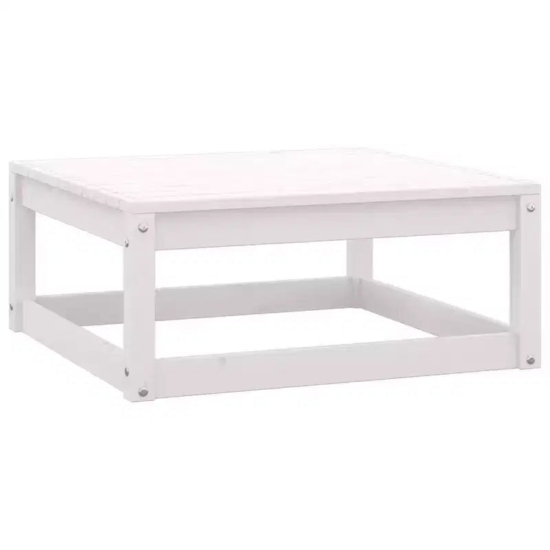 vidaXL Salon de jardin 8 pcs avec coussins Bois de pin massif Blanc Oui