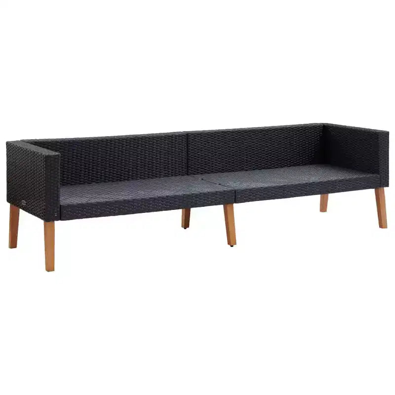 vidaXL Ensemble de canapés de jardin, canapé d'angle d'extérieur avec coussins, résine tressée