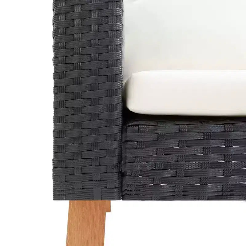 vidaXL Ensemble de canapés de jardin, canapé d'angle d'extérieur avec coussins, résine tressée