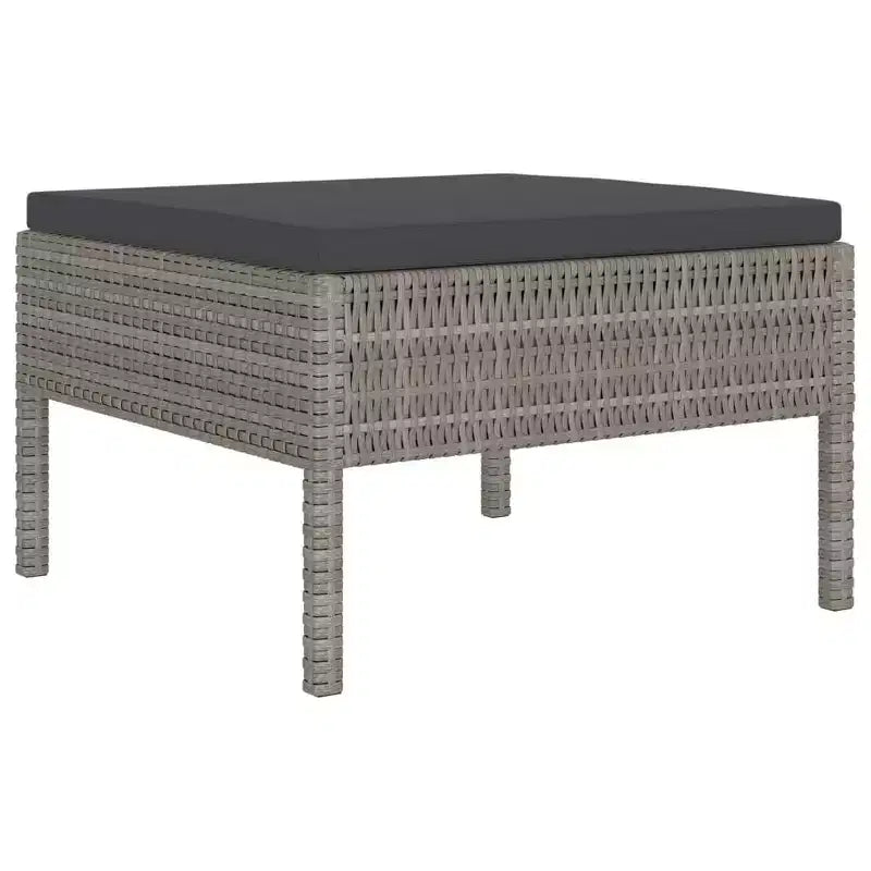 vidaXL Ensemble de canapés de jardin, canapé d'angle d'extérieur avec coussins, résine tressée