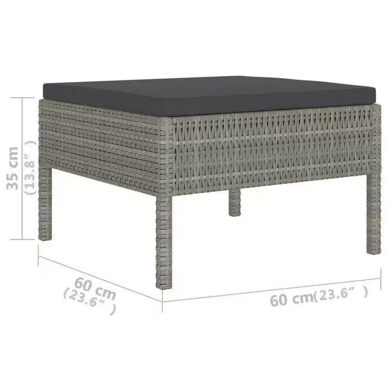 vidaXL Ensemble de canapés de jardin, canapé d'angle d'extérieur avec coussins, résine tressée