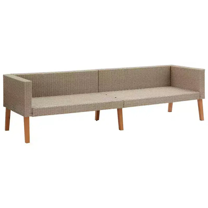 vidaXL Ensemble de canapés de jardin, canapé d'angle d'extérieur avec coussins, résine tressée