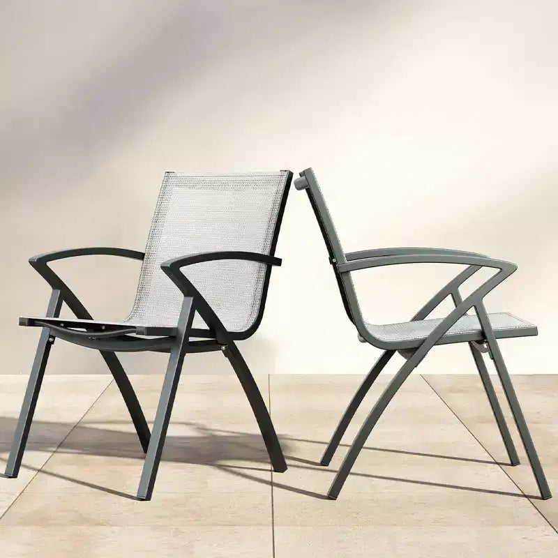 COZONY Aluminum Patio Chairs, Lightweight Frame 100 Adjustable Back Wide Seat Armrest for Garden Camping Poolside Beach Deck