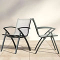 COZONY Aluminum Patio Chairs, Lightweight Frame 100 Adjustable Back Wide Seat Armrest for Garden Camping Poolside Beach Deck