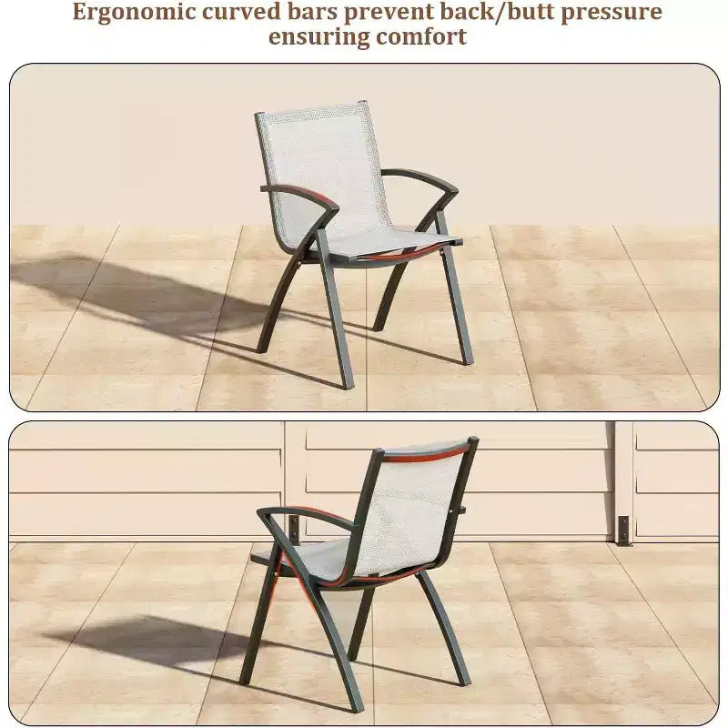 COZONY Chaises de patio en aluminium, cadre léger 100% réglable, dossier large, accoudoirs pour jardin, camping, piscine, plage, terrasse