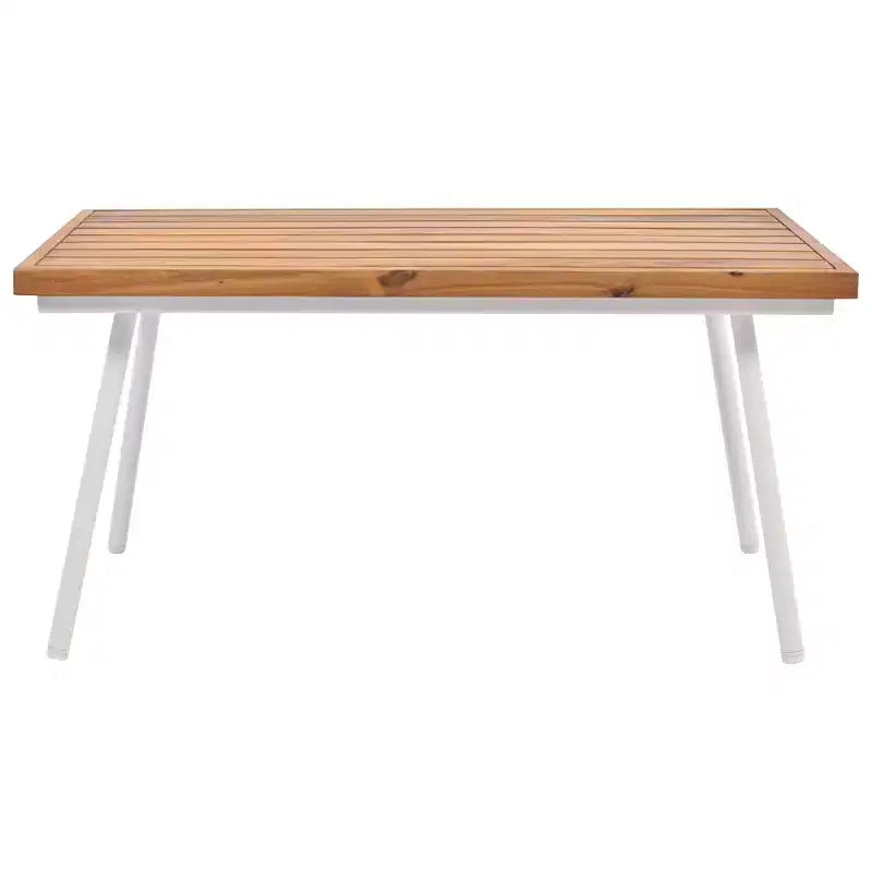 Ensemble de conversation d'extérieur GDFStudio Shaun 4 pièces style bohème avec table basse en bois d'acacia et sièges en métal