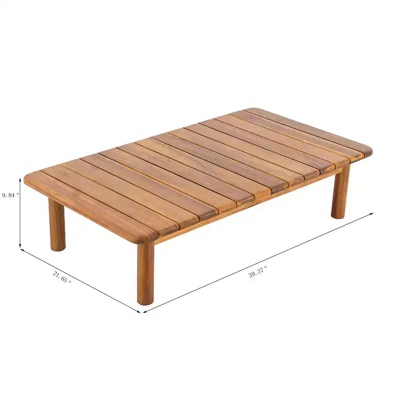 Christopher Knight Home Isamu Ensemble de conversation moderne 4 pièces en bois d'acacia avec coussins