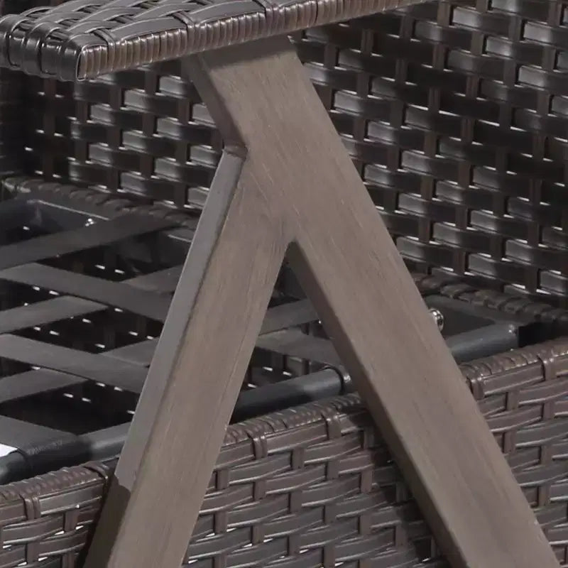 Ensemble de sièges d'extérieur UPTIOT 5 pièces : canapé 3 places, 2 fauteuils pivotants à bascule et 2 poufs pour un confort optimal sur votre terrasse
