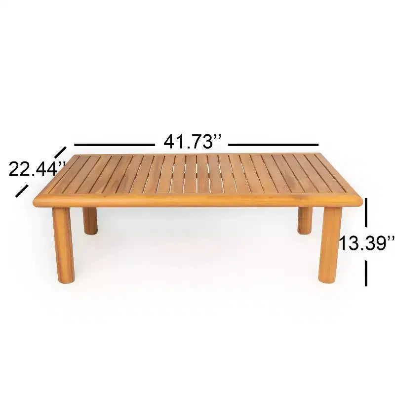Ensemble de canapé d'extérieur moderne 4 pièces en bois d'acacia avec coussins épais Christopher Knight Home Emma