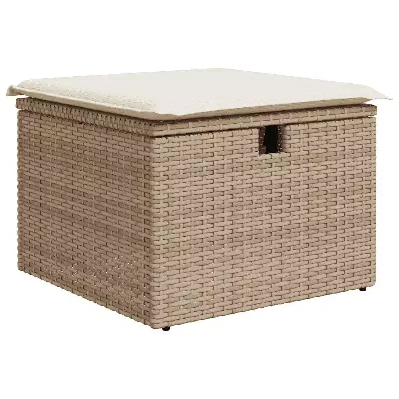 vidaXL Salon de jardin avec coussins 9 pièces résine tressée