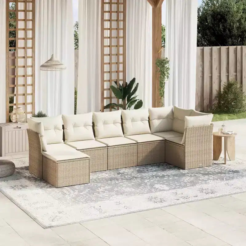vidaXL Salon de jardin 8 pièces en résine tressée avec coussins