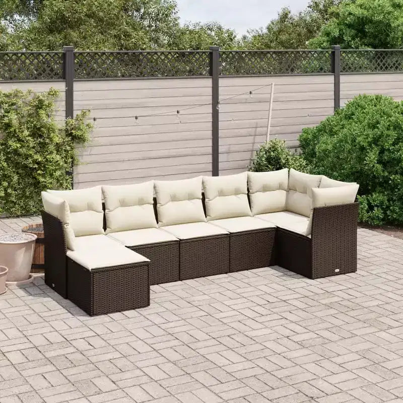 vidaXL Salon de jardin 8 pièces en résine tressée avec coussins