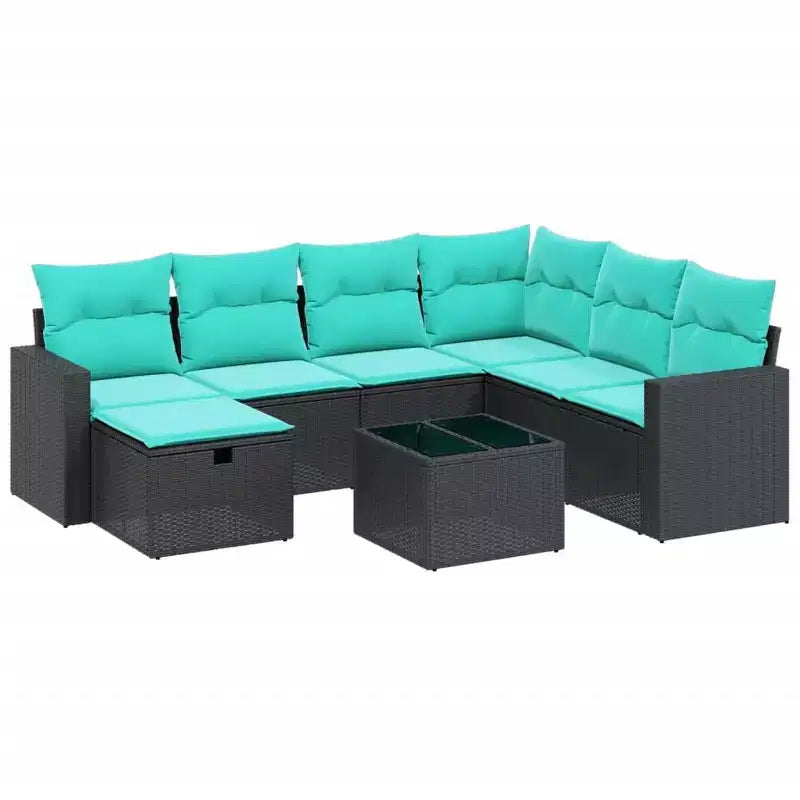 vidaXL Salon de jardin 8 pièces en résine tressée avec coussins