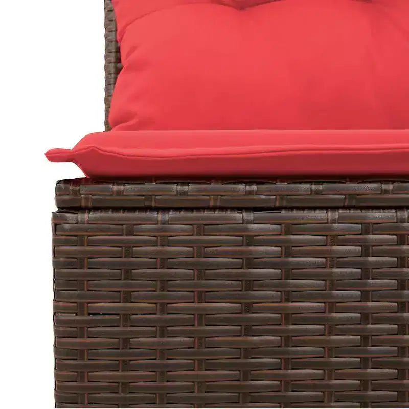 vidaXL Salon de jardin avec coussins en résine tressée et acacia