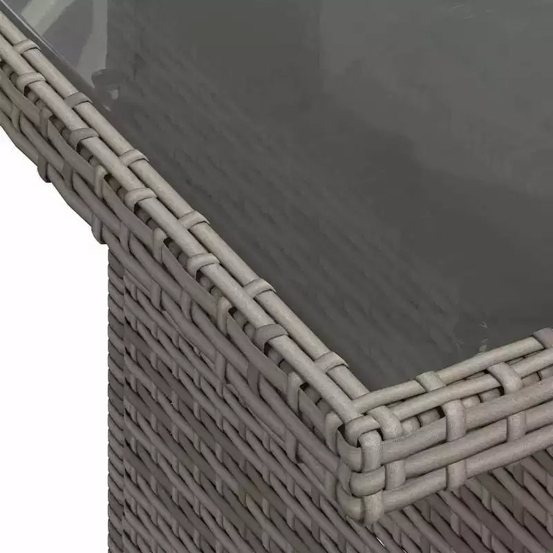 vidaXL Salon de jardin avec coussins en résine tressée et acacia