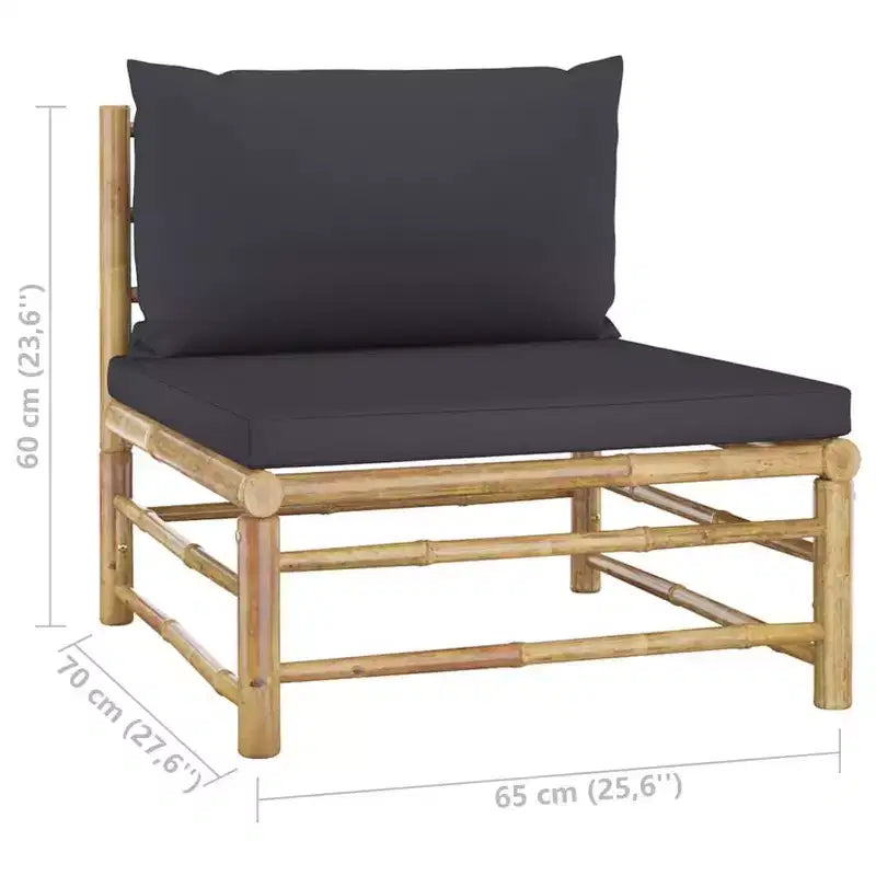 vidaXL Salon de jardin modulaire 6 pièces avec coussins Bois de pin massif