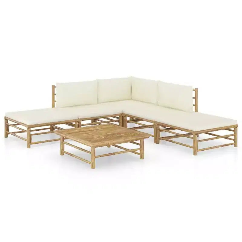 vidaXL Salon de jardin modulaire 6 pièces avec coussins Bois de pin massif