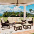 UPTIOT Premium Outdoor Patio Set with Hemlock Wood & Water-Resistant Comfort