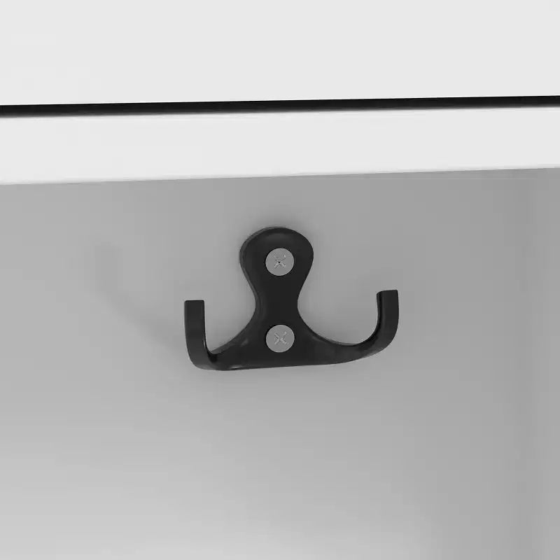 Wall-Mounted Bathroom Cabinet with Adjustable Shelves & Hooks, Space-Saving Storage, White