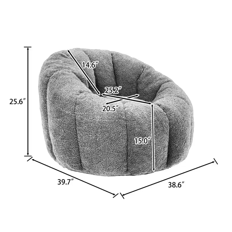 Bean Bag Sofa Chair with Armrests, High-Density Foam Fill, Lazy Lounge Chair for Adults, Living Room
