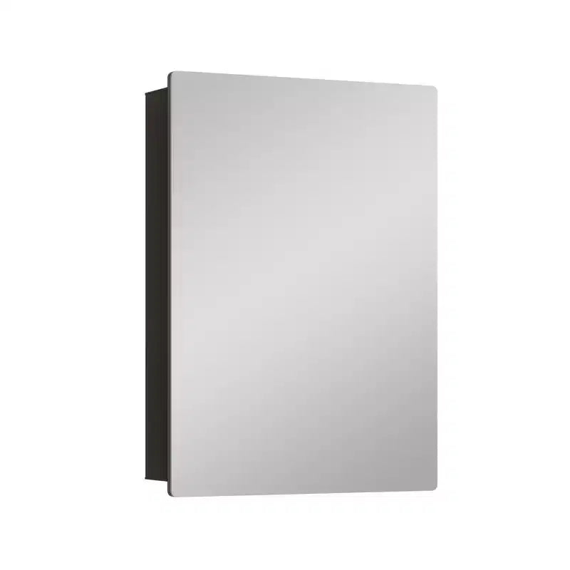 Modern Rounded Corner Metal Frame Medicine Cabinet with Mirror Door,Wall Mounted Bathroom Cabinet