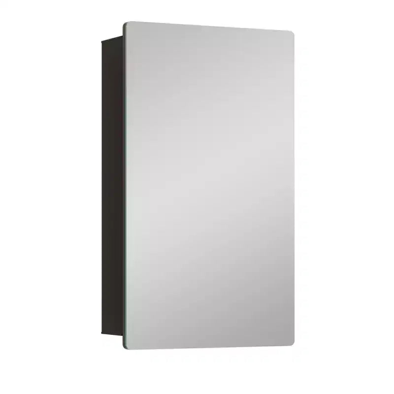 Modern Rounded Corner Metal Frame Medicine Cabinet with Mirror Door,Wall Mounted Bathroom Cabinet