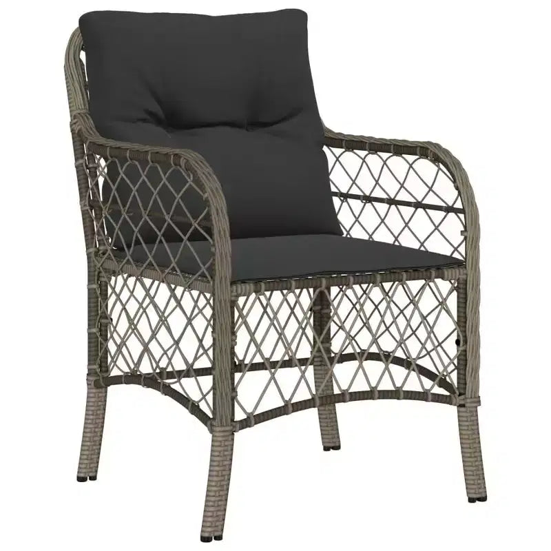 vidaXL Salon de jardin avec coussins - Résine tressée et bois d'acacia
