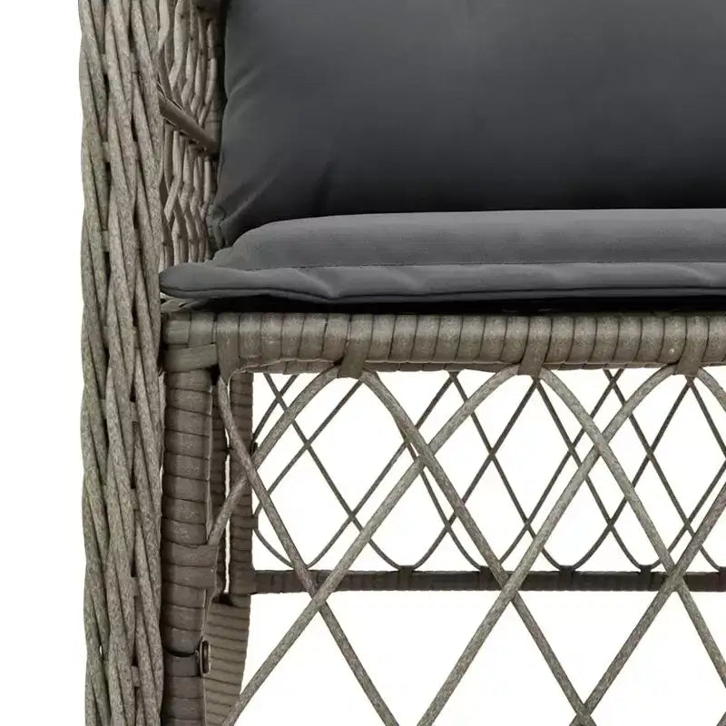 vidaXL Salon de jardin avec coussins - Résine tressée et bois d'acacia