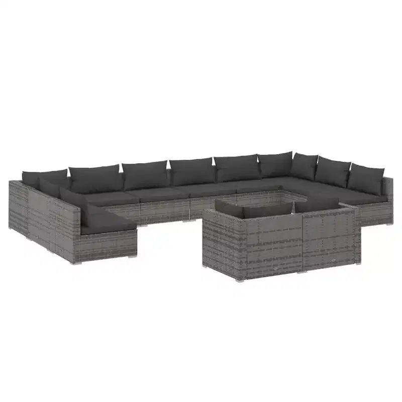 vidaXL Garden Lounge Set PE rattan 9 piece Modular