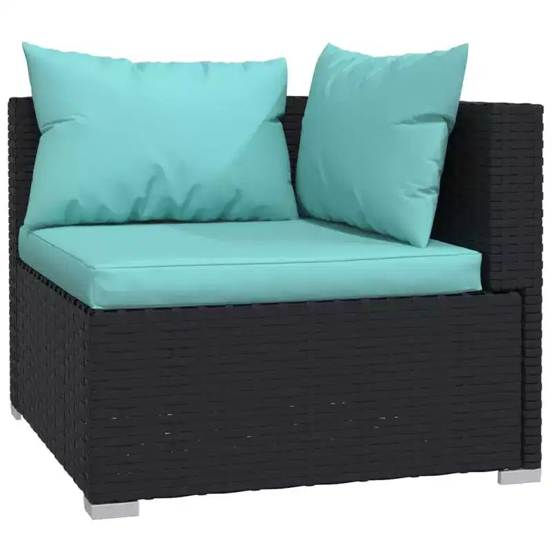 vidaXL Salon de jardin modulable 9 pièces en résine tressée