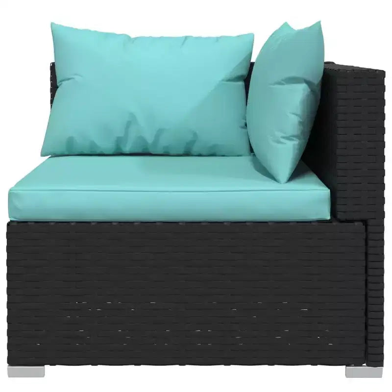 vidaXL Salon de jardin modulable 9 pièces en résine tressée