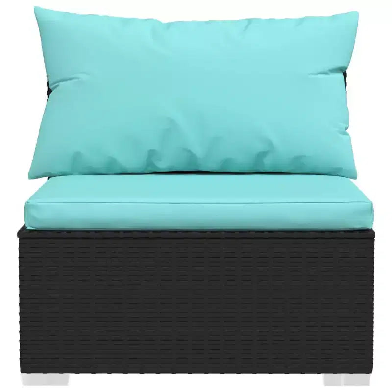 vidaXL Salon de jardin modulable 9 pièces en résine tressée