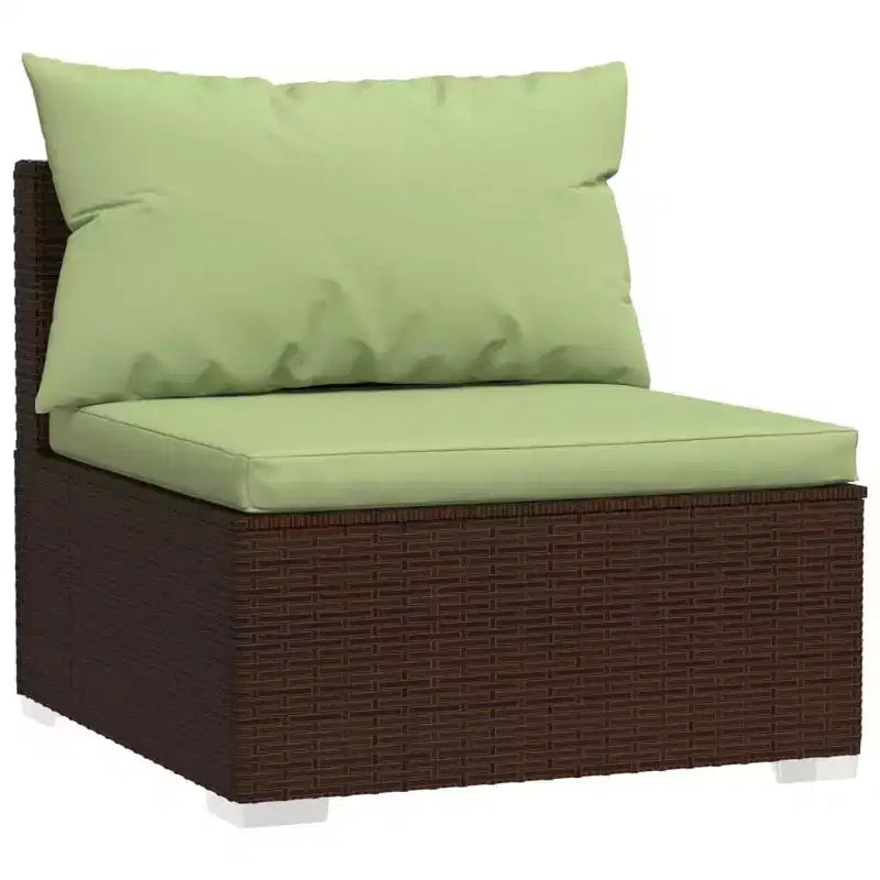 vidaXL Salon de jardin modulable 9 pièces en résine tressée