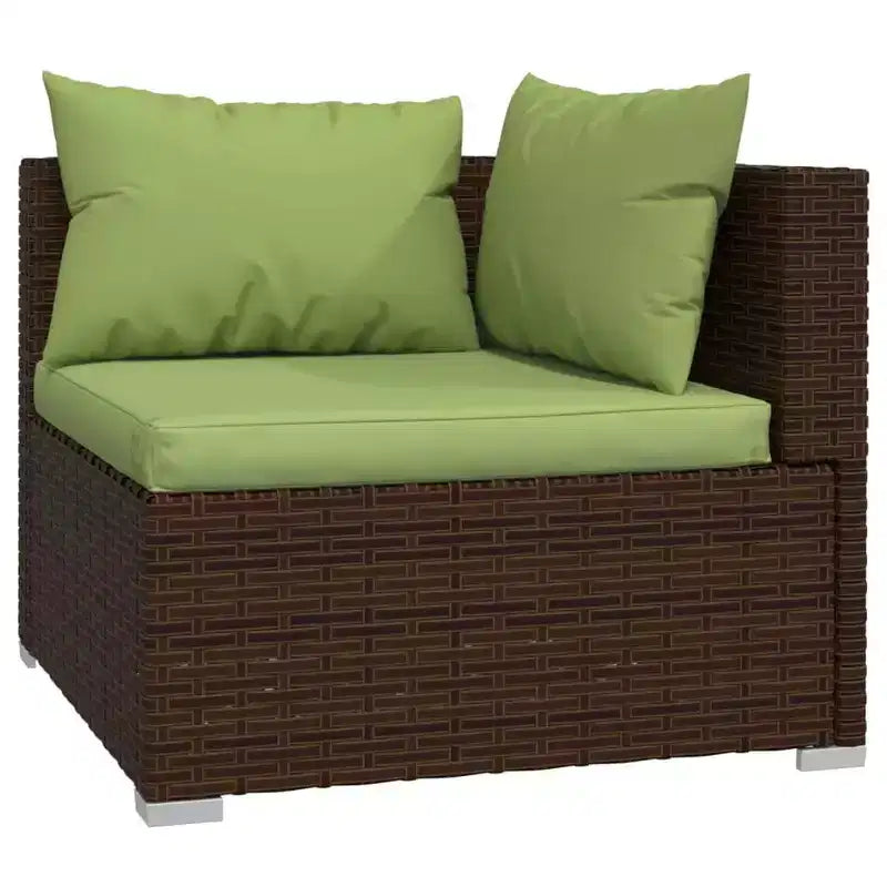 vidaXL Salon de jardin modulable 9 pièces en résine tressée