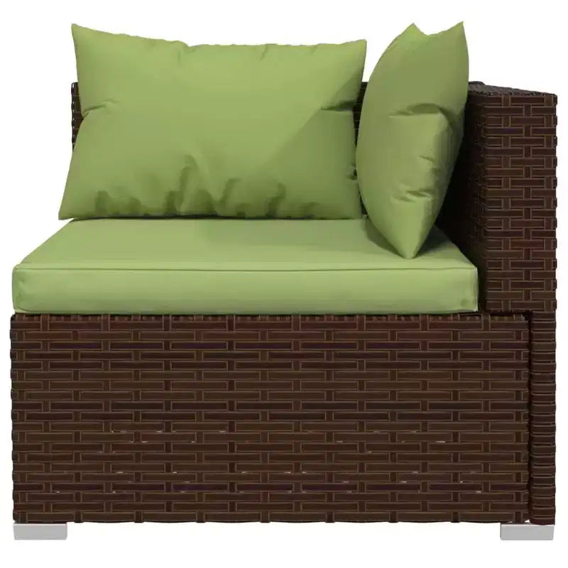 vidaXL Salon de jardin modulable 9 pièces en résine tressée