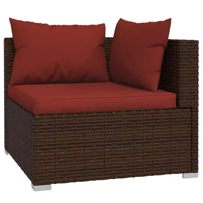 vidaXL Salon de jardin modulable 9 pièces en résine tressée