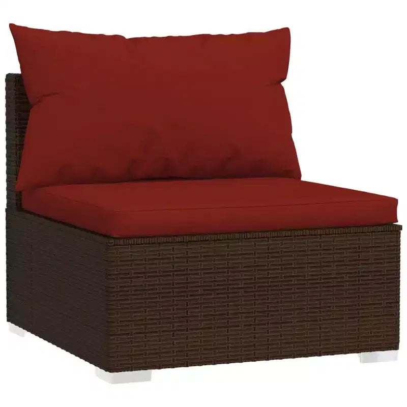 vidaXL Salon de jardin modulable 9 pièces en résine tressée