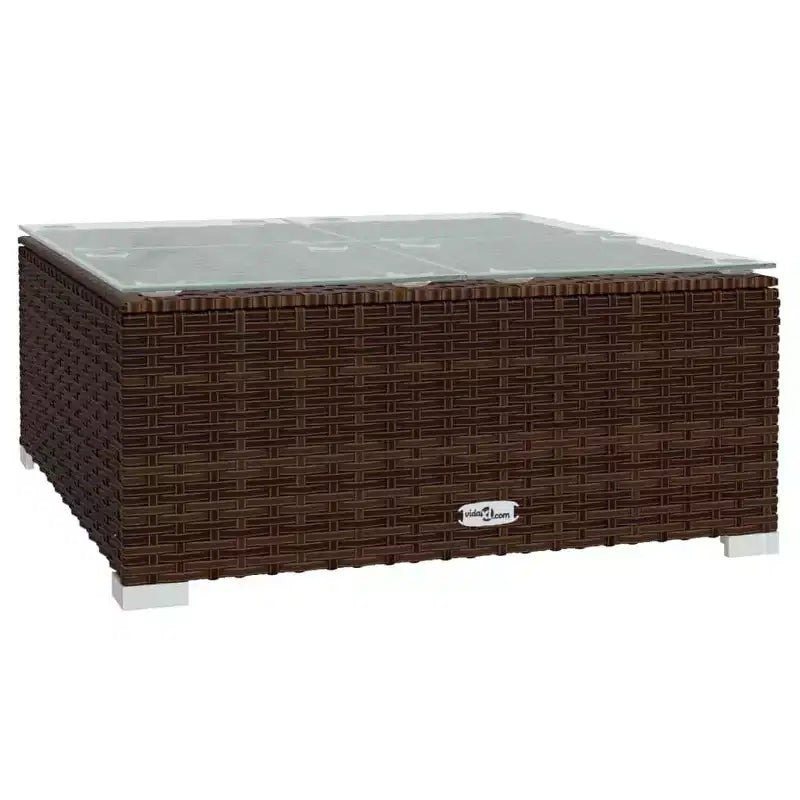 vidaXL Salon de jardin modulable 9 pièces en résine tressée