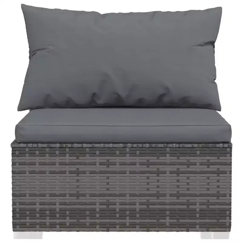 vidaXL Salon de jardin modulable 9 pièces en résine tressée