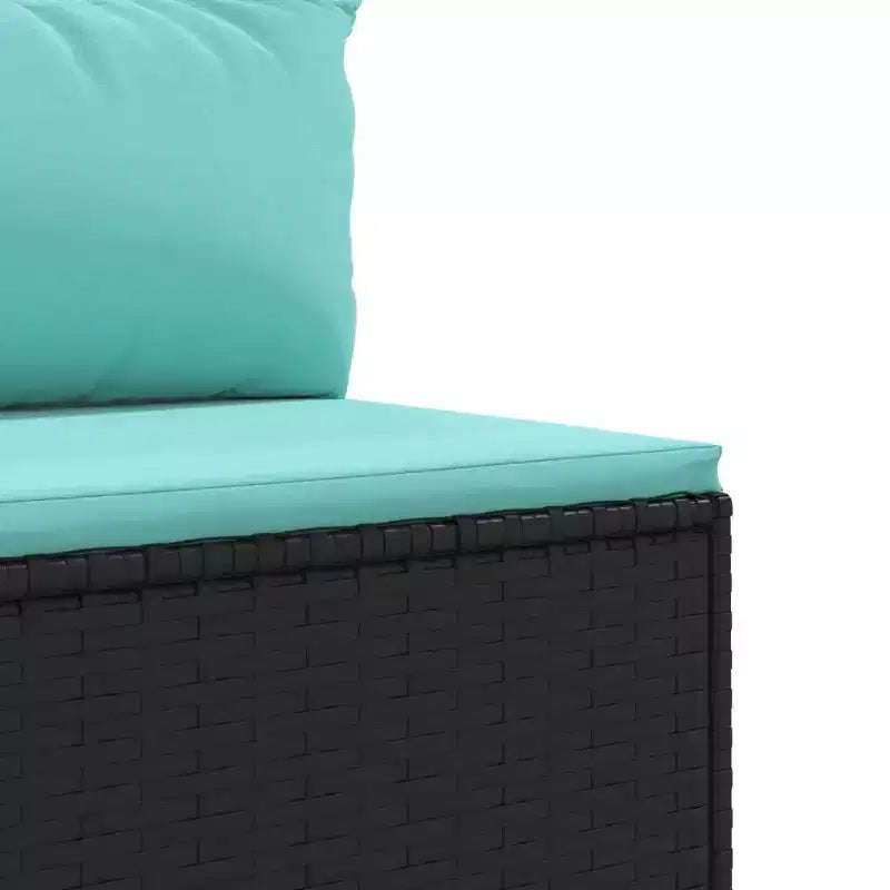 vidaXL Salon de jardin avec coussins Meuble d'extérieur en résine tressée