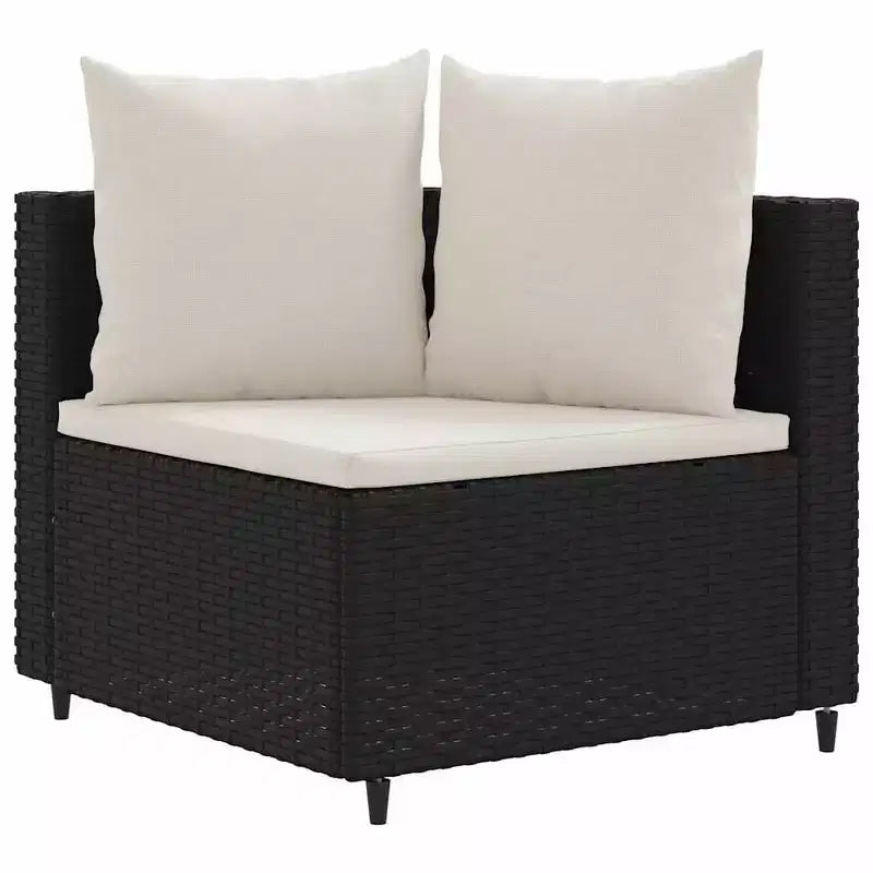vidaXL Salon de jardin avec coussins Meuble d'extérieur en résine tressée