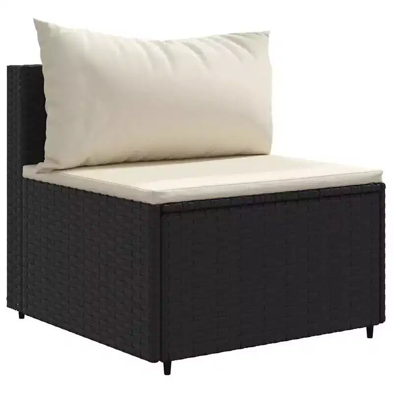 vidaXL Salon de jardin avec coussins Meuble d'extérieur en résine tressée