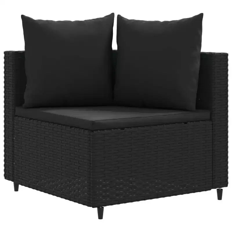 vidaXL Salon de jardin avec coussins Meuble d'extérieur en résine tressée