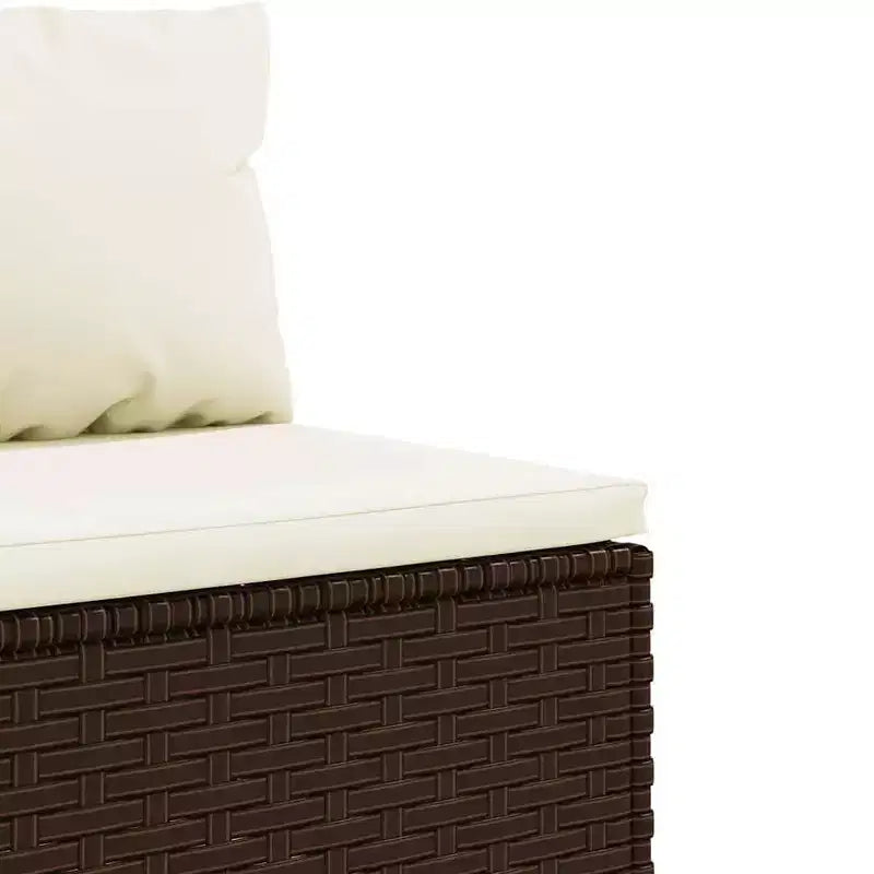 vidaXL Salon de jardin avec coussins Meuble d'extérieur en résine tressée